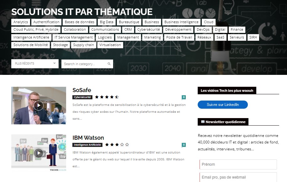 Evaluations de Solutions